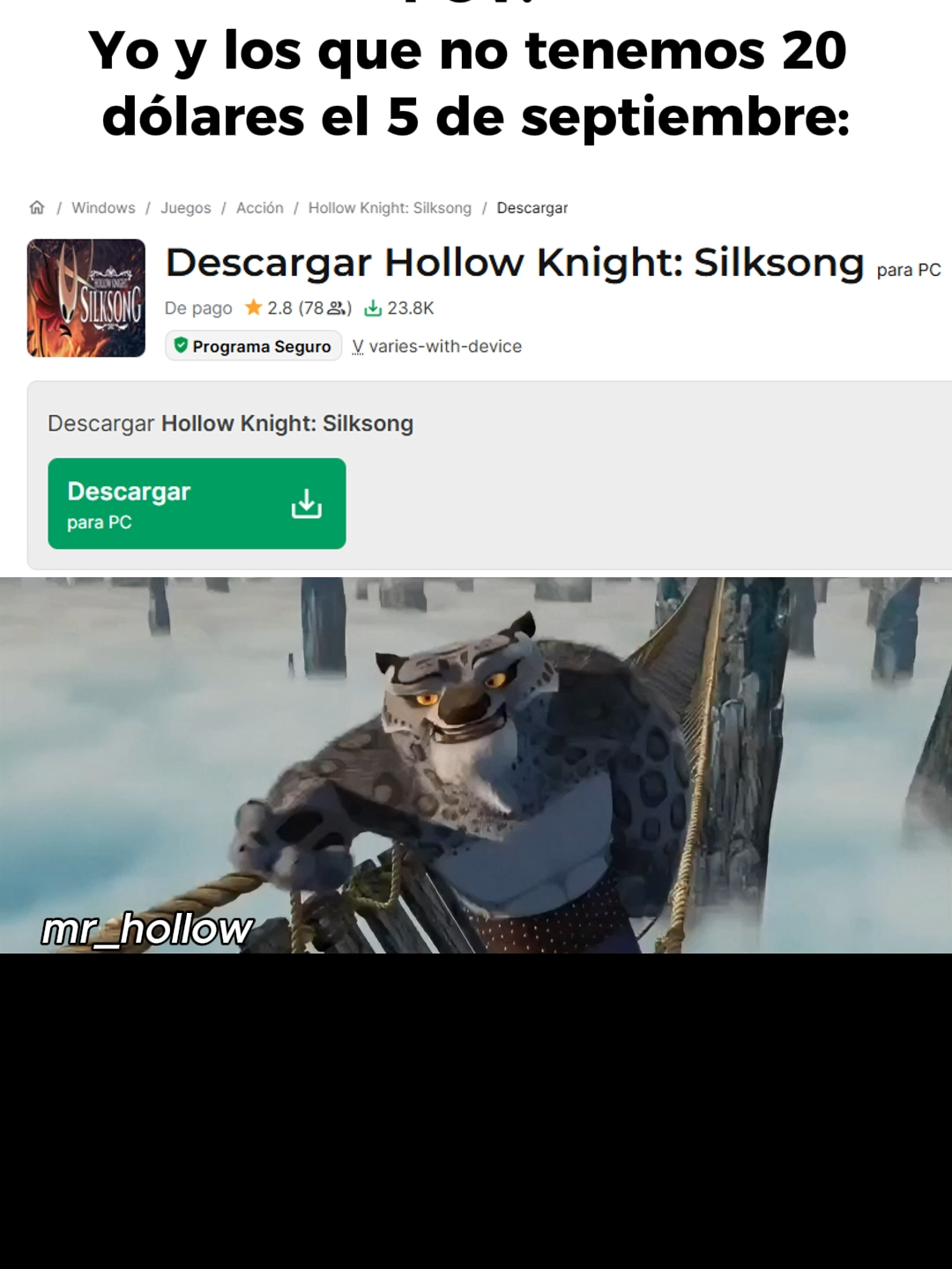 No a la piratearía gentesita #humor  #mrhollow #hollowknight #silksong