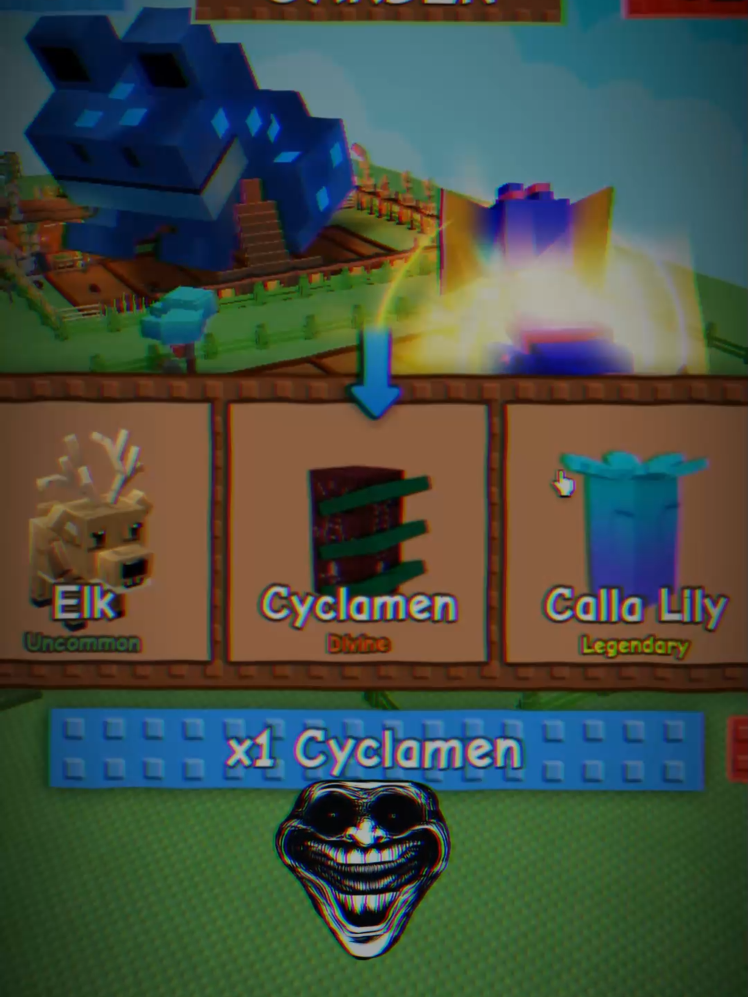BRO USED ALL HIS LUCK FOR THE YEAR💀#roblox #fyp #growagarden