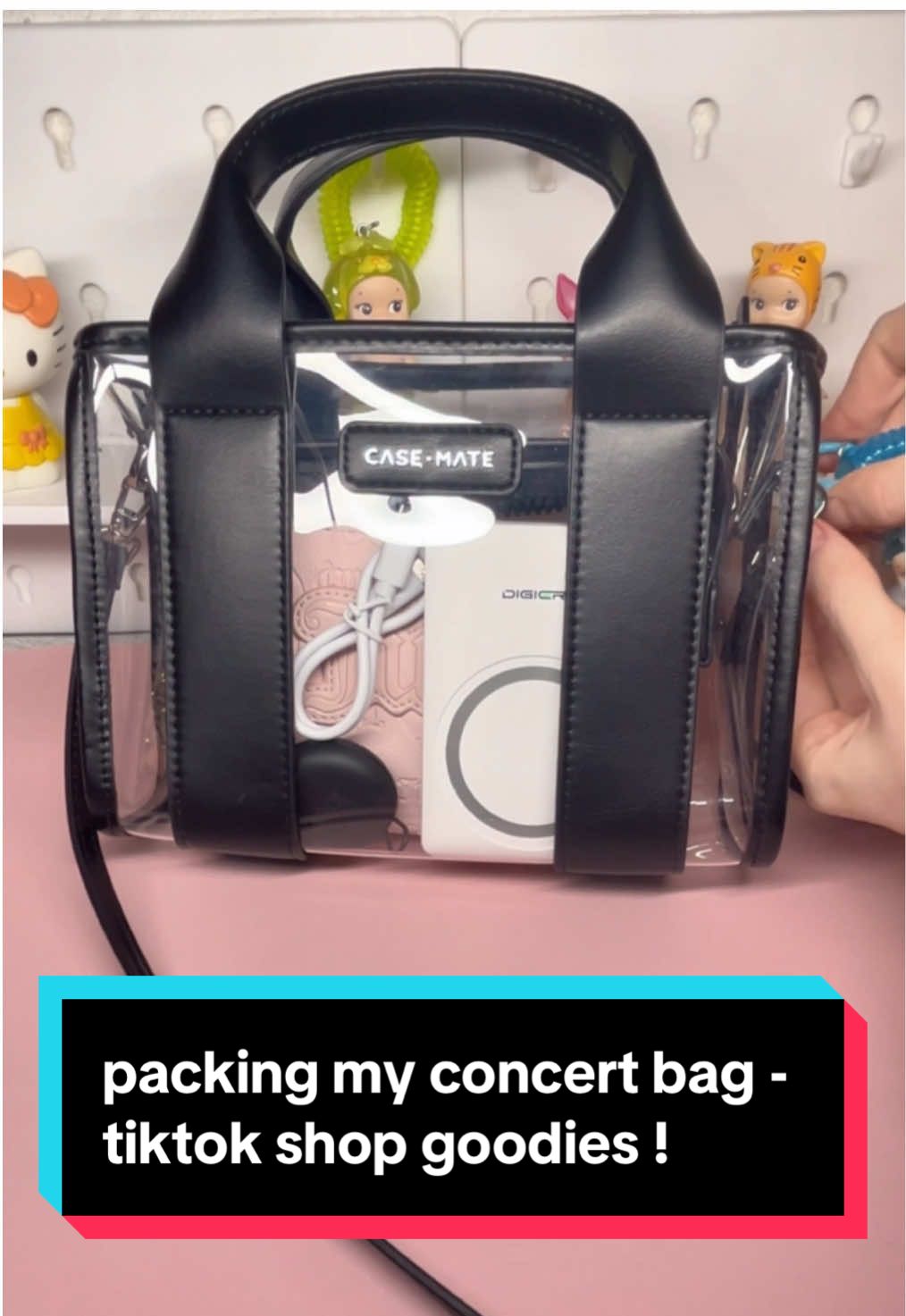 concert bag must haves !! clear venue sized bag, loop switch 2 earplugs, and a magsafe portable charger !! i seriously can’t wait 😭😭 i’m so excited  . . . . . . . . . . . #tiktokshop #concerts #magsafecharger #concertbag #loopearplugs 