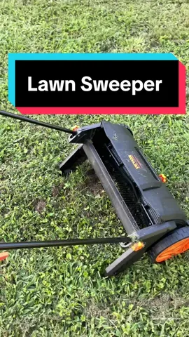 Lawn sweeper from Vevor makes cleaning up the lawn a breeze #lawnsweeper #yardsweeper #yardtools #lawntools #tiktokshoplabordaysale 