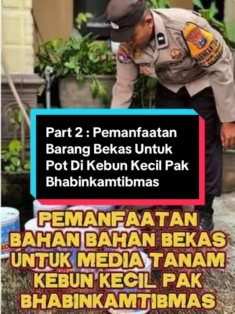 Pemanfaatan Barang Bekas Untuk Media Tanam di kebun kecil Pak Bhabin #tetapsesuaijalur #bhabinkamtibmas #polriuntukmasyarakat #hadirberbuatbermanfaat 