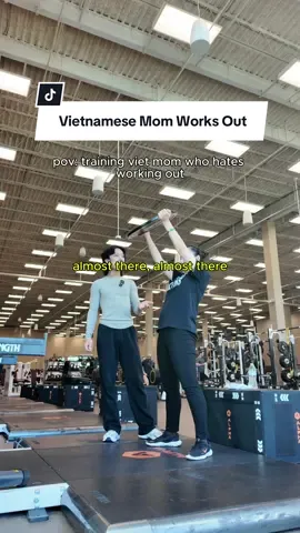 Working out with my Vietnamese mom who still hates to exercise … 😅
