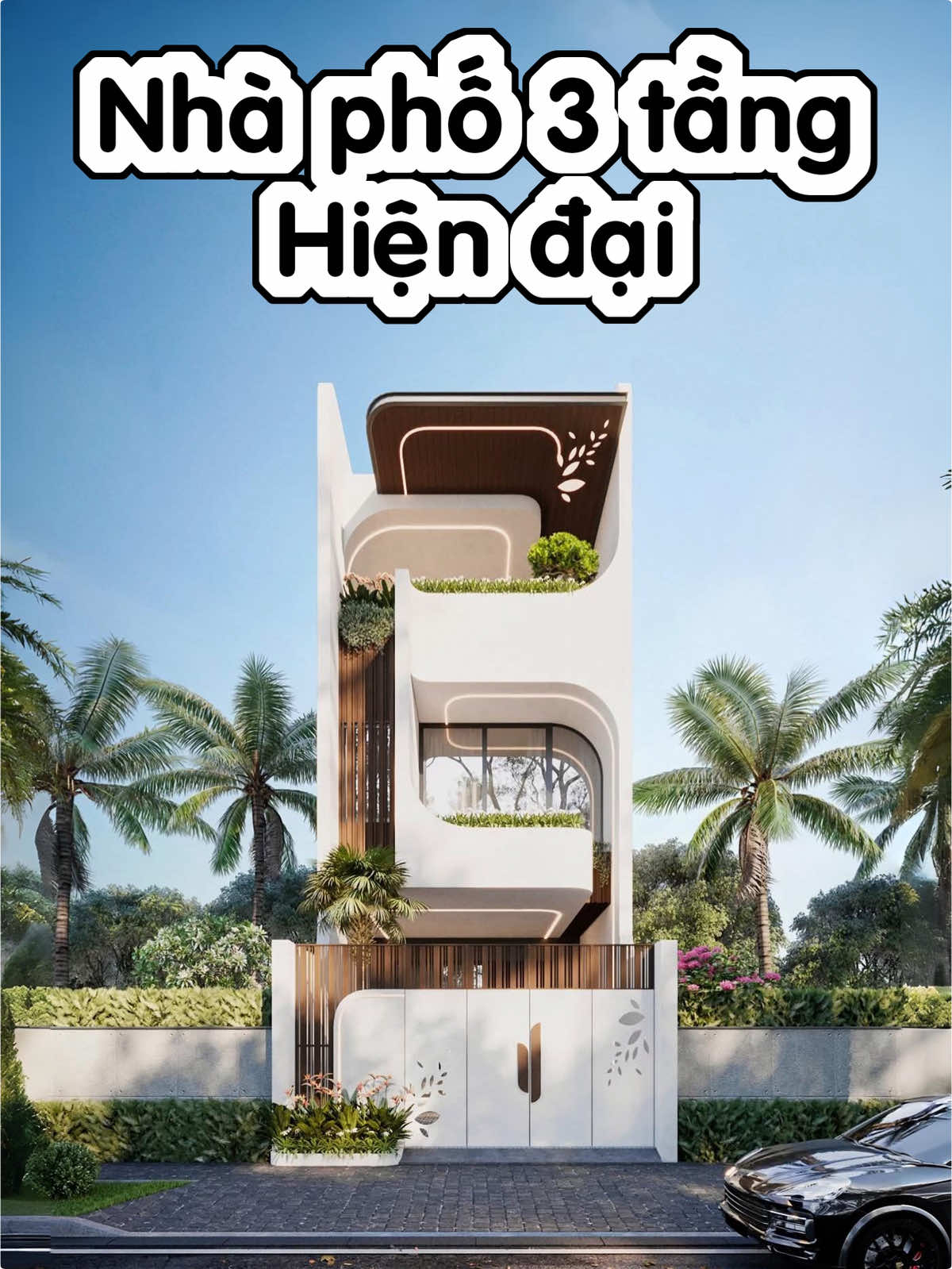 Mẫu nhà phố 3 tầng đẹp và tinh tế #nhadep #nhapho #xaynha #thietkenha 