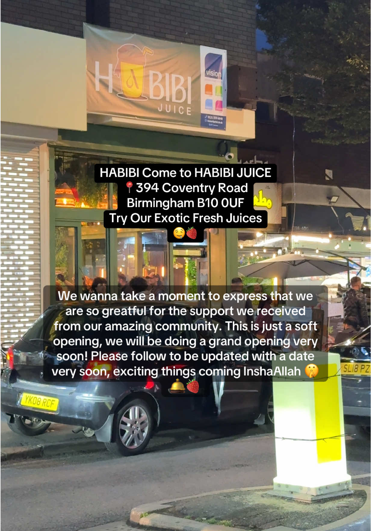 Your Favourite New Juice SPOT has now landed on📍394 Coventry Road Birmingham B10 0UF, Habibi Juice Made With Love ♥️🫶🏼🍓🍋 #freshjuices #juicebar #exotic #viral #trending #fyp #fresh #birmingham #habibijuice #habibi #coventryroad #xyzbc #juices #juicespot #fresh #bestinthegame #exitic #trending 