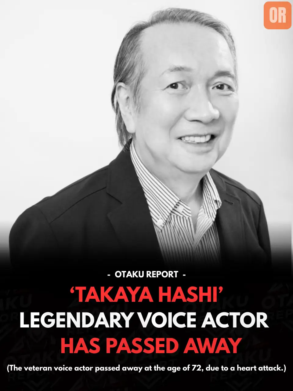Legendary voice actor Takaya Hashi has passed away at 72 from a heart attack. Known for roles such as Kakuzu (Naruto), Dogstorm (One Piece), Donovan Desmond (Spy x Family), and even Severus Snape in the Japanese Harry Potter dub. His passing was confirmed by agency Apte Pro, where he also served as president and CEO. #takayahashi #narutoanime #onepiece #spyxfamily #bleach #baki #cowboybebop #animefyp #animenews #otaku 