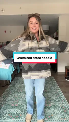Love this women’s Oversozed Aztec hoodie #oversizedhoodie#fallfashion #hoodie#tiktokshoplabordaysale #womensfashion 