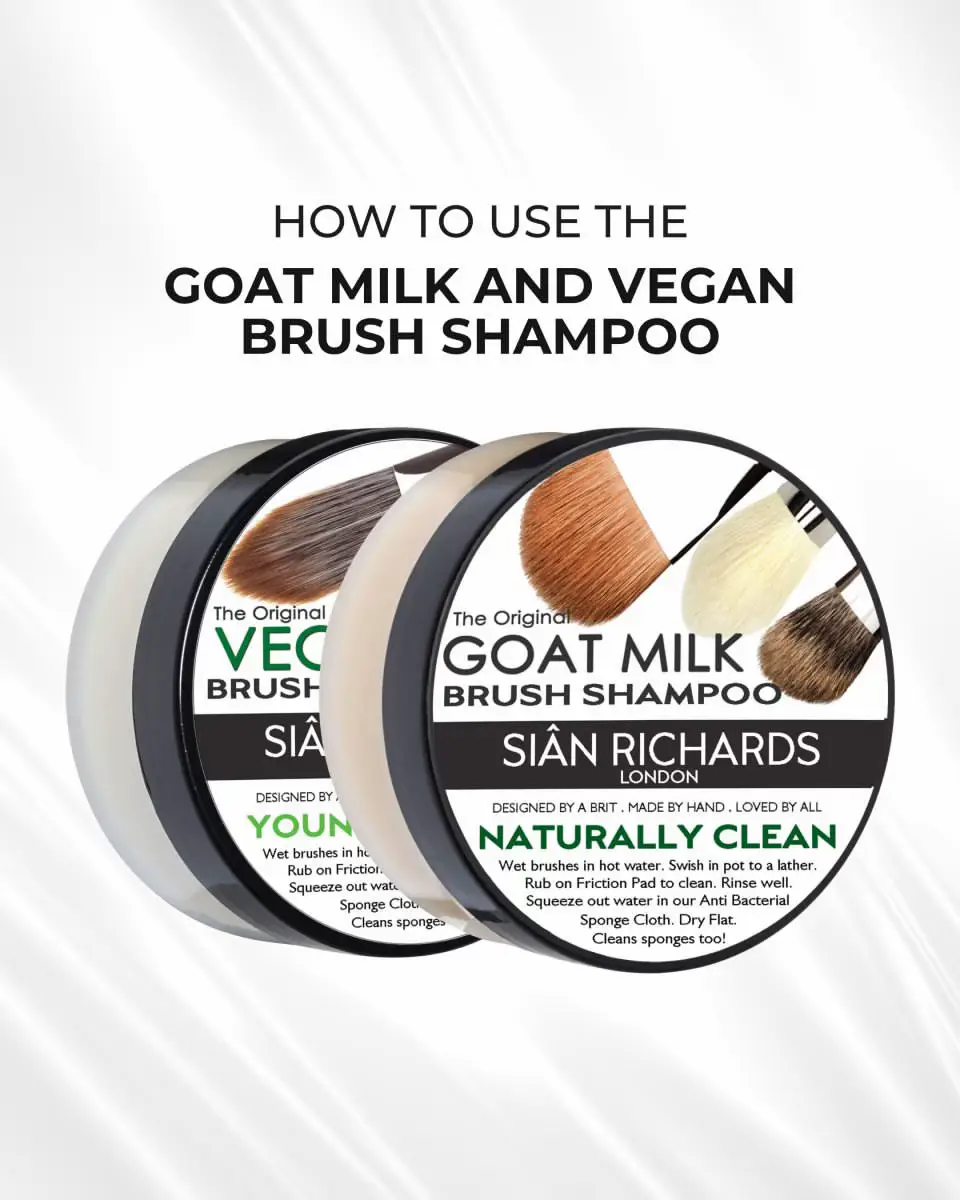 If it’s been a while since you cleaned your brushes… this is your sign. The Goat Milk and Vegan Brush Shampoos from @sianrichlondonofficial are gentle, effective, and easy to use. Formulated to deep-clean without damaging the bristles, they help extend the life of your brushes and improve makeup application. Swipe to learn how to use them properly.