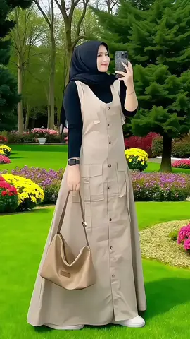 Pashion muslim wanita vadil overall free inner  #overallwanita #outfitinspirasi #OOTD 