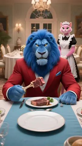 The Lion Millionaire and the Maid#cat #AI #fyp 