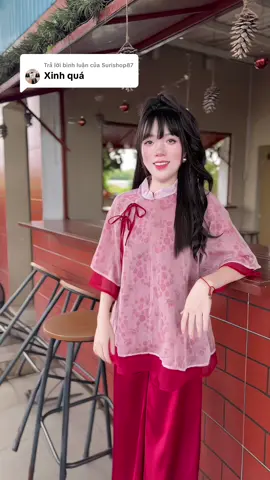 Trả lời @Surishop87 Bộ Áo Dài Cách Tân Voan Hoa Nhí Cát Tường 🌸🌷#moingaymotoutfit #aodaicachtan #aodaicachtanvoan #setdoxinh #xuhuongtiktok 