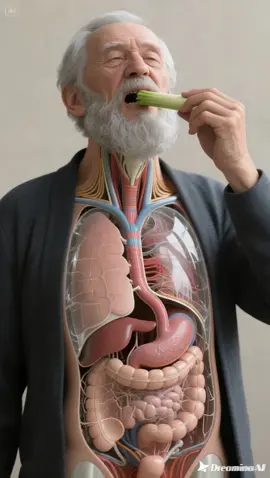 the old man eating mint and digestion inside of body 😱😭#viral #anatomy #foryou #humanhealth #health 