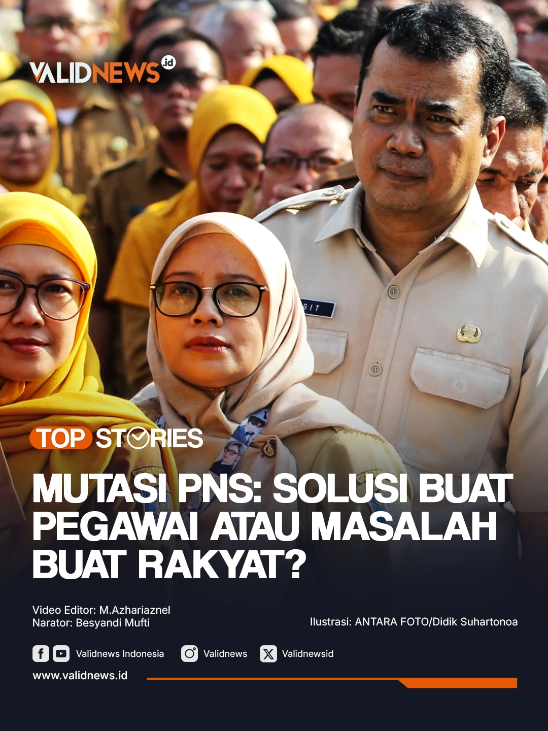 Mutasi PNS: Solusi atau masalah baru? Instansi bisa kosong, layanan publik berantakan, bahkan kata KPK rawan korupsi. Jadi, kalau mutasi makin gampang, siapa yang paling dirugikan? PNS, pemerintah, atau rakyat? Simak ulasan lengkapnya di kanal Nasional Validnews.id! #asn #pns #aparatursipilnegara #pegawainegerisipil #birokrasi #ReferensiTeruji #TopStories