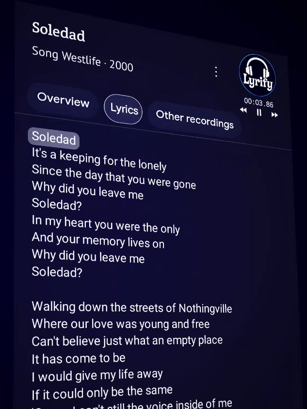 Soledad..🎶🥀 #soledad #westlife #song #lyrics #lyrify 