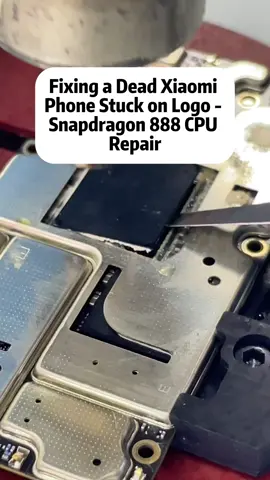 Fixing a Dead Xiaomi Phone Stuck on Logo - Snapdragon 888 CPU Repair Today, a fan sent us a Xiaomi smartphone that wouldn't turn on, with one urgent request: save the data at all costs. The phone suddenly blacked out, and every restart attempt froze on the Xiaomi logo. This issue is common among devices using the Snapdragon 888 CPU, known as the notorious 'fire dragon' for its overheating problems. After opening the phone, we confirmed the motherboard was clean, with no signs of water damage or impact. A quick current test revealed the CPU was the culprit - it jumped to 200mA then dropped to zero. The solution? A full CPU reballing and reinstallation. We carefully removed the upper RAM chip, heated the Snapdragon 888, and detached it without damaging the board. After cleaning off all glue and solder residue, we re-tinned the pads and applied fresh solder paste. Finally, we reinstalled the CPU, applied thermal compound, and reassembled the phone. When we pressed the power button, the Xiaomi logo lit up and successfully booted! All data was intact - mission accomplished! This repair demonstrates the importance of proper heat management and why many devices suffer from CPU soldering issues due to continuous overheating. If you love tech repair videos, Xiaomi fixes, or want to learn about Snapdragon CPU issues, hit like, comment, and share this video. Don't forget to follow for more professional phone repair tutorials! #phonerepair #phonerepairtips #techtok #datarecovery 