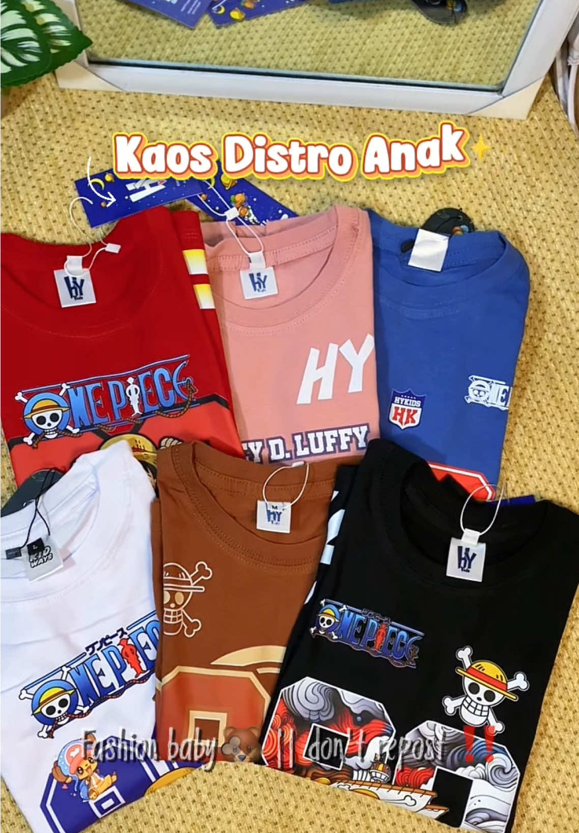 Kaos anak motif one piece #promomakangajian #kaosdistroanak #outfitanak #onepiece #ootdanak 