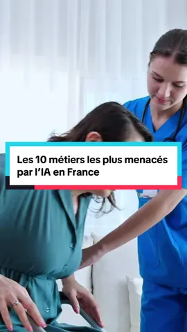 🚨 Voici les 10 métiers les plus menacés par l’IA en France  Abonne-toi 👀 #apprendresurtiktok #economie #france #finance #politique 