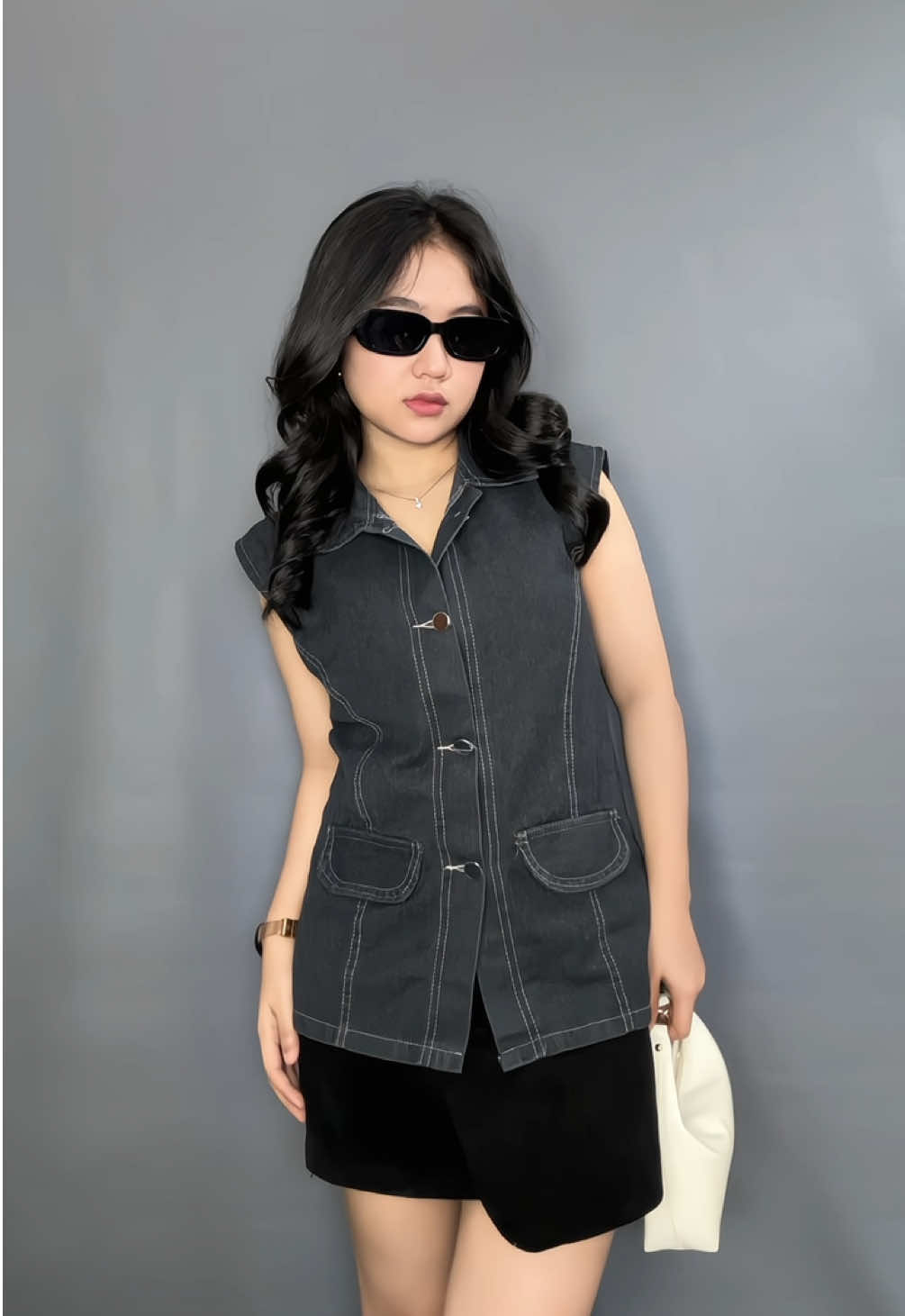 Secakep ini, Bisa sampe ld 140 😍❤️ #fyp #vest #vestjeans #atasanwanita 