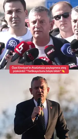 Emniyet Genel Müdürlüğü'nün Büyük Taarruz'un yıl dönümünde Atatürk'ü silerek paylaşım yapması ardından da geri adım attığı olay ile ilgili CHP Lideri Özgür Özel ilk kez konuştu. #türkiye #lider #özgürözel #chp #cumhuriyet @Özgür Özel @CHP 🇹🇷 