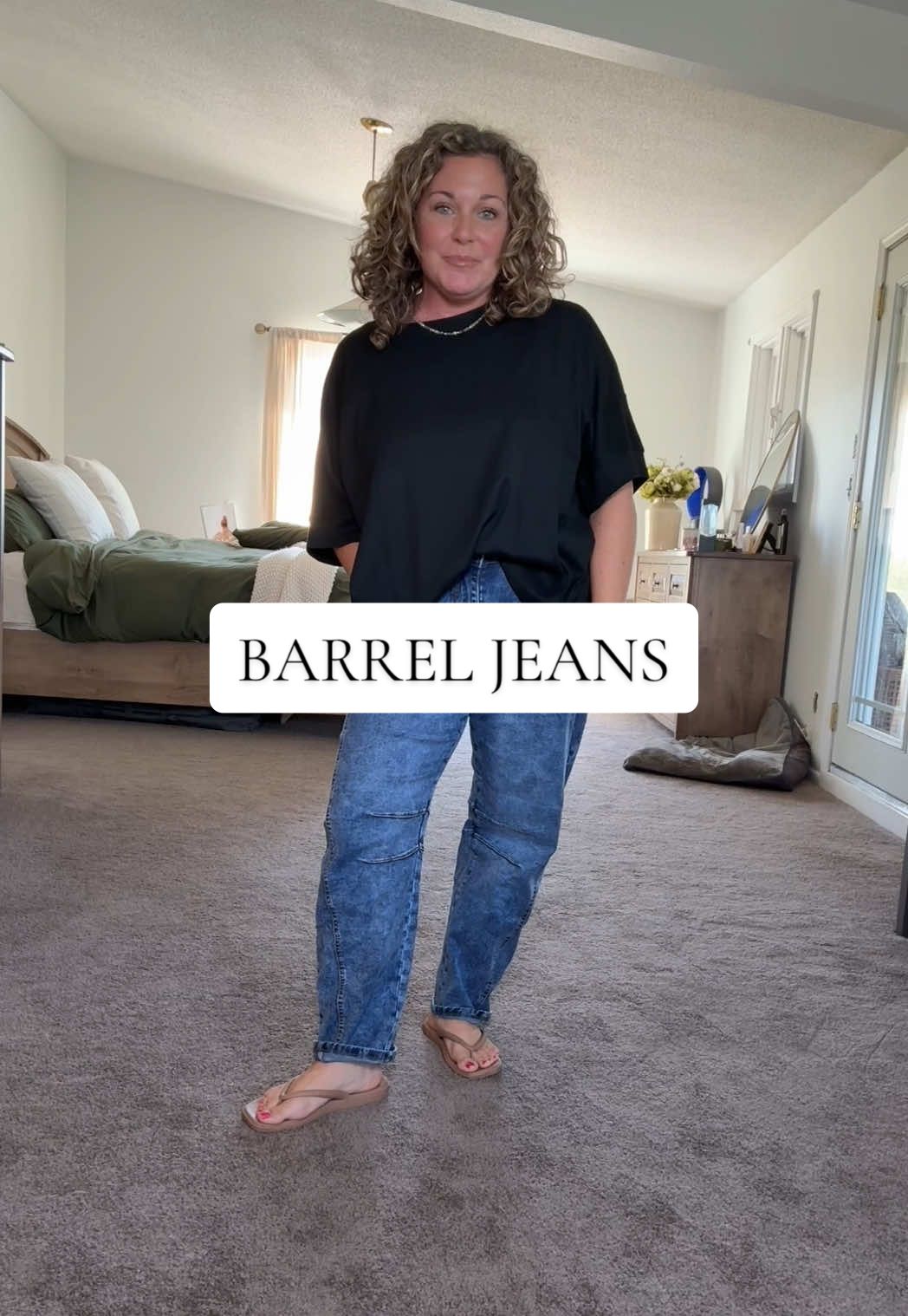Finally—barrel jeans that actually work for petites! High waisted, comfy stretch denim, and ankle length that flatters. #petitefashion #casualoutfits #momstyle #barreljeans #petitejeans  petite jeans cropped barrel jeans petite friendly denim mom style outfits petite casual outfits high waisted jeans baggy jeans petite everyday petite style tiktok fashion finds petite fall fashion