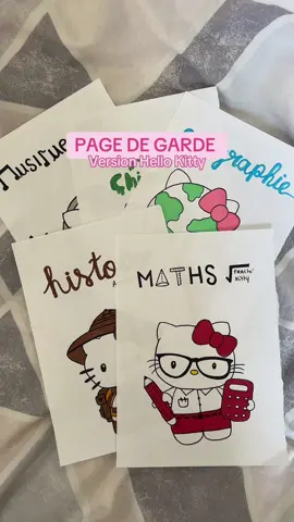 #pagedegarde #backtoschool #hellokitty #rentree2025 #fyp 