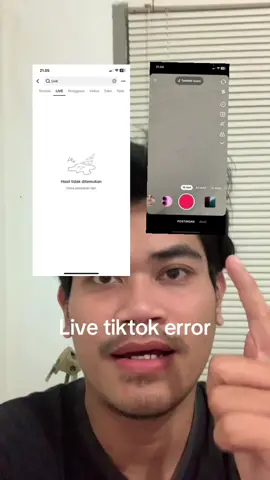 Ini kenapa tiba tiba gak bisa live? Sama gak ada live sama sekali. Ada yang sama? 