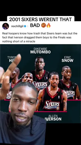 Gilbert Arenas says it’s a MIRACLE that Iverson took the 01 Sixers to the finals  #NBA #basketball #greenscreen 