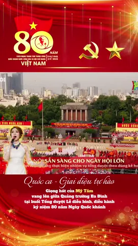 Giọng hát của Mỹ Tâm vang lên giữa Quảng trường Ba Đình với ca khúc Giai điệu tự hào (ST: Phạm Hồng Biển) #vietnam #a80 #quockhanh #tuhaovietnam #fyp 