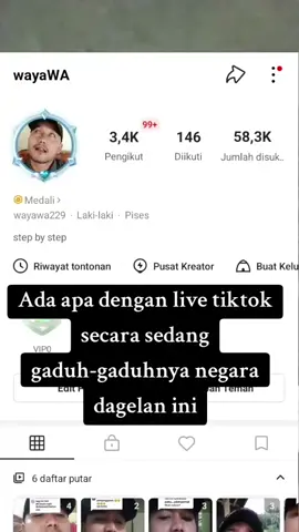 negara dagelan,gak bisa live tiktok 