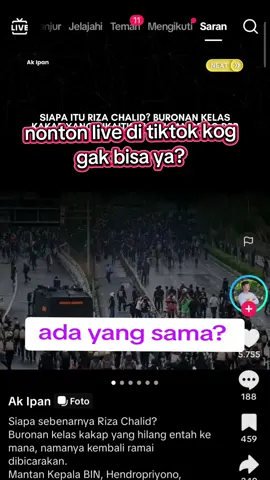 ada yang sama gak ?,, nonton live di tiktok jadi gak bisa sekarang .. #livetiktok #tiktokerror 