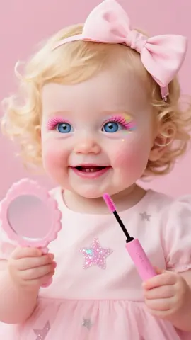 Cute baby doing makeup 🥰#cutebaby  #cute  #babylove  #babymakeup  #beautymakeup  #funnybaby  #funnymoments  #fyp  #ai 