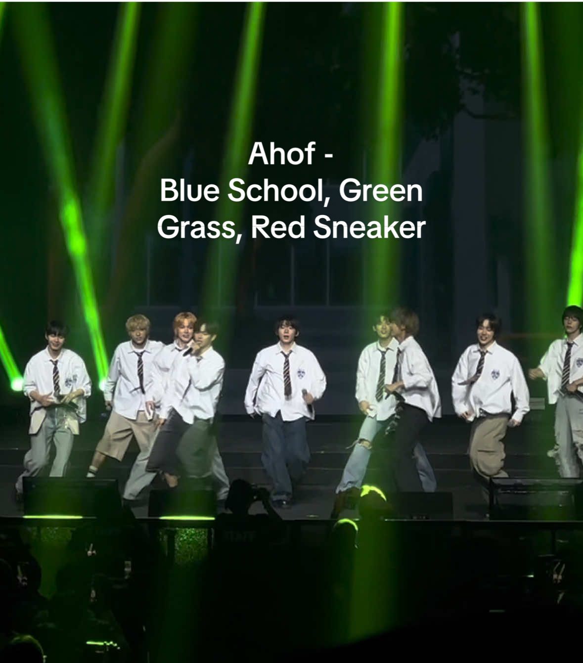 Ahof - Blue School, Green Grass, Red Sneaker.  #AHOF #AHOF_RENDEZVOUSINMANILA #AHOFRendezvousInManila 