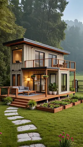 First what would u rate for this tiny home #shippingcontainerhouse #housedesign #mobilehome #housedeign #prefabhouse  