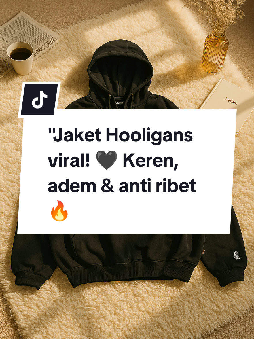 Jaket Hooligans viral! 🖤 Keren, adem & anti ribet 🔥 #JaketViral #StreetwearIndonesia #ootdpria 