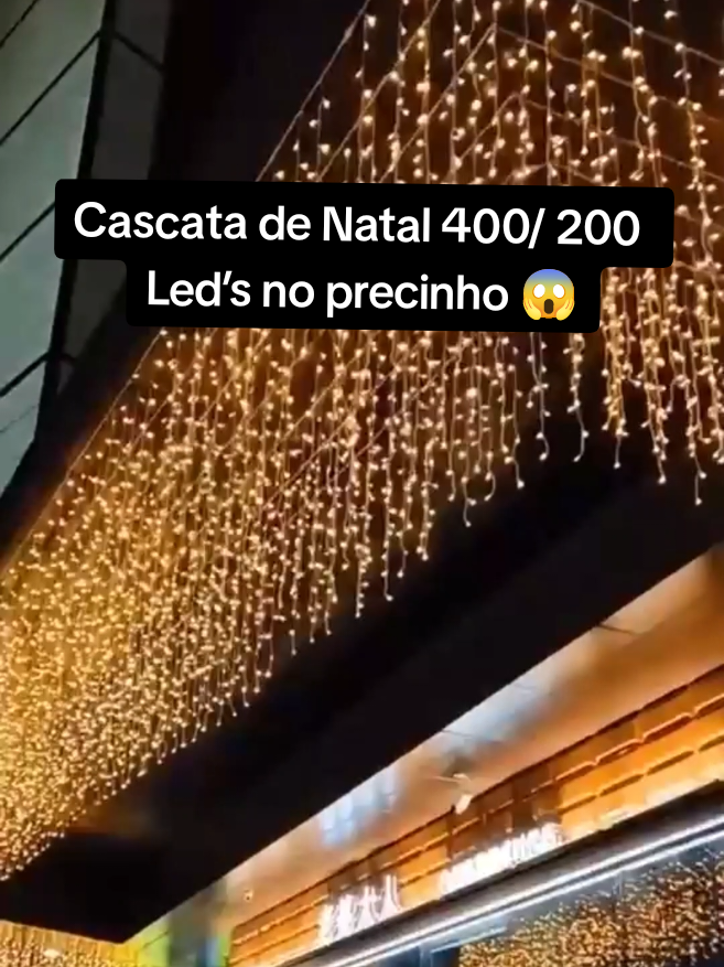Amiga, essa cascata 400 leds já está na promoção e você já pode aproveitar para fazer um Natal com economia #natal2025 #cascatadeled 