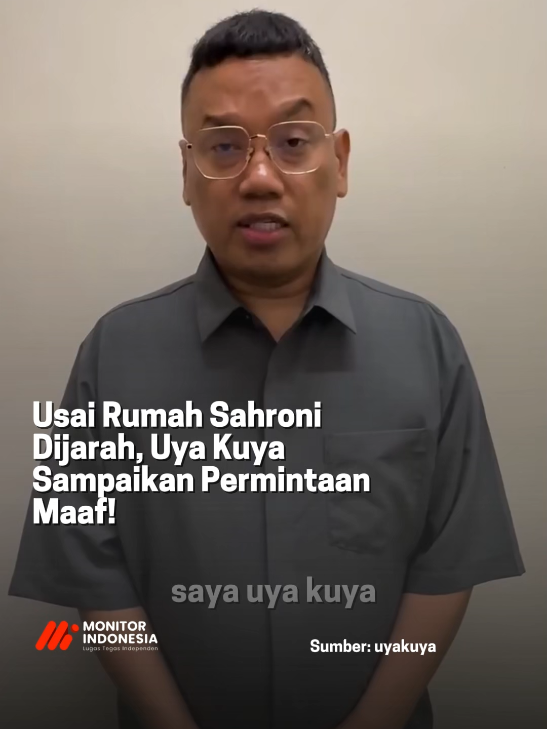Setelah aksi penjarahan di rumah Ahmad Sahroni, anggota DPR RI Uya Kuya juga mengunggah video klarifikasi di akun Instagram pribadinya pada Sabtu (30/8/2025), dengan penuh penyesalan dan janji untuk lebih berhati-hati ke depannya. #PermintaanMaaf #AhmadSahroni #EkoPatrio #PashaUngu #UyaKuya #DPRRI  #AksiMassa#DemoDPR #fyp #Viral #beritaterkini
