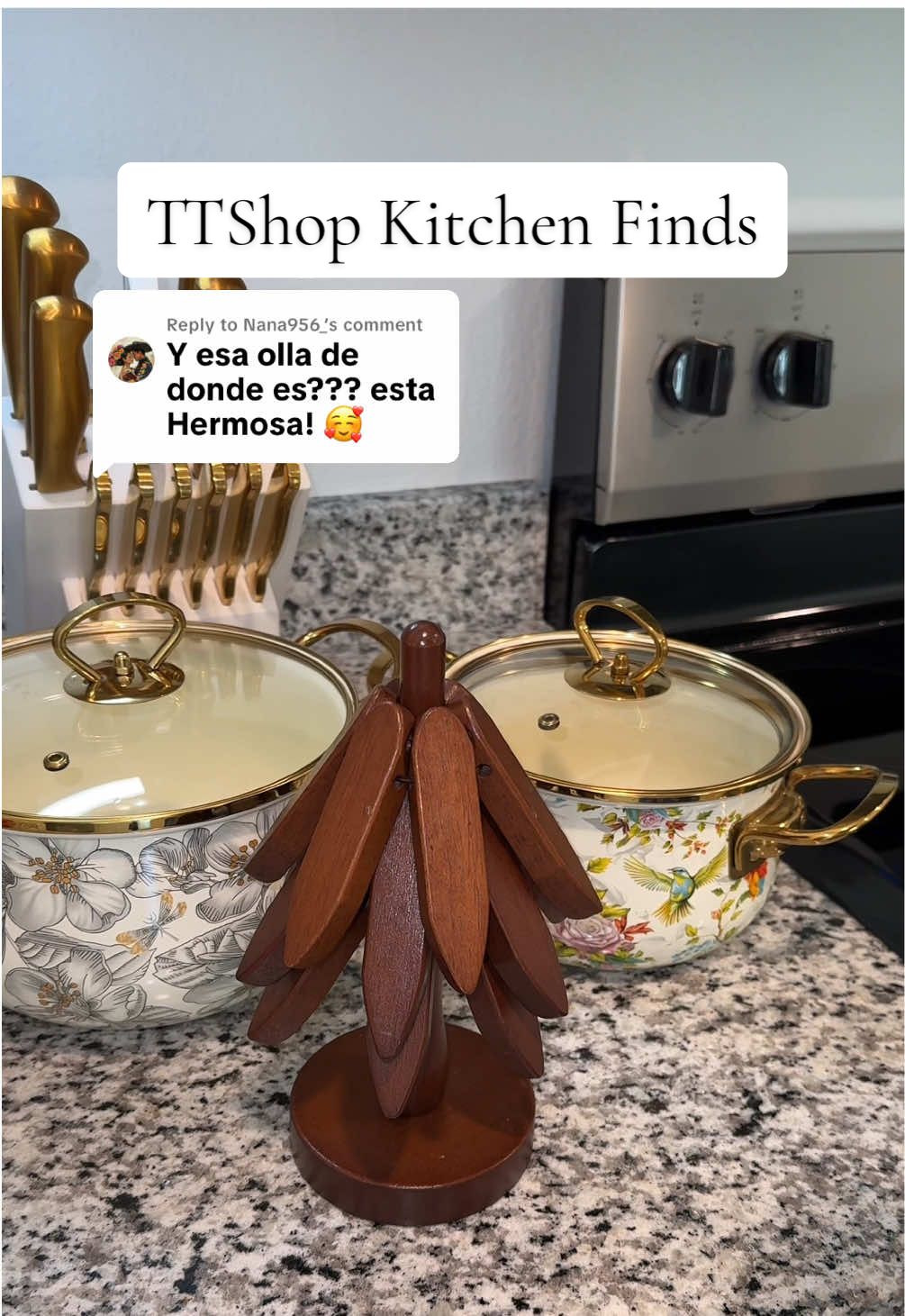 Replying to @Nana956_  i got them from TTshop, they are my favorites for soup time ♥️ #homefinds #kitchenfinds #treetrivet #stockpot 
