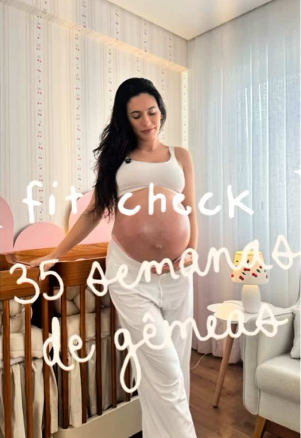 Fit check do barrigão de 35 semanas das gêmeas ✨🍒  . . #fitcheck #35semanas #fitcheckgirl #gravida #gestacaogemelar 