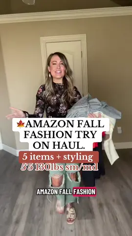 🍂 Amazon Fall Try On Haul. From mesh tops + denim dresses to cozy lounge sets and a little boho western camo + leopard moment 🤎 I love finding pieces that mix trendy + everyday style. Which look is your fave dressy or cozy? #amazontryonhaul #amazonoutfits #meshtop #denimstyles #freepeoplestyle
