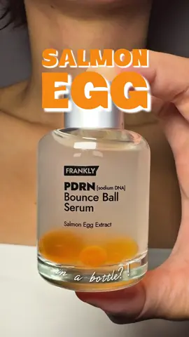 @FRANKLY GLOBAL PUT WHAT IN A BOTTLE?! 😳🍣🥚 #franklypdrn serum not only hydrates but helps to firm your skin & BODY to achieve that glass skin look 😗 available on @Amazon 🧡 #skincare #glassskin #pdrn #pdrnserum 