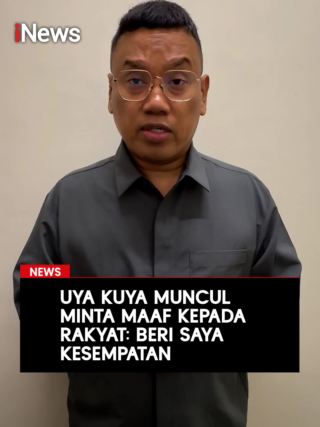 Anggota Komisi IX DPR RI Surya Utama alias Uya Kuya kembali meminta maaf kepada seluruh rakyat Indonesia. Dalam video itu, Uya mengatakan sebagai anggota dewan ia memahami aksi demo yang berujung ricuh hingga menimbulkan korban jiwa dan kerusakan fasilitas umum membuat seluruh rakyat terluka. Uya Kuya  pun meminta kesempatan satu kali lagi untuk menjalani tugasnya sebagai wakil rakyat dan memperbaiki sikapnya menjadi lebih baik lagi ke depan. Baca selengkapnya hanya di https://www.inews.id/news #iNews #DPRRI #UyaKuya #MemintaMaaf #AnggotaDPR  #Demo #DemoJakarta