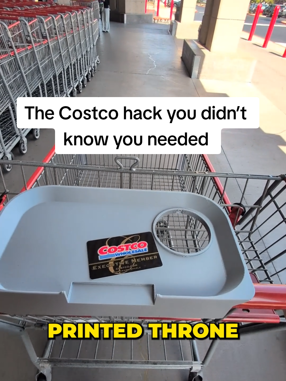 The greatest Costco hack you didn’t know you needed. A 3D printed throne for your $1.50 hot dog and  by drink—yes, it’s FREE to print at the library and I found the plan on Makerworld by Kevlar_777_ #Costco #thesushiguy #CostcoHack #3DPrinting #costcofoodcourt 