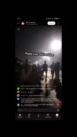 Pada live di youtube