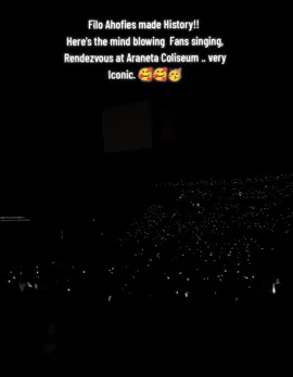 Filo Ahofies made History!!  Here's the mind blowing  Fans singing, Rendezvous at Araneta Coliseum .. very Iconic. 🥰🥰🥳 ctto: @saparaluman (x) #RENDEZVOUSinMANILA  #AHOF #아홉 @AHOF_official