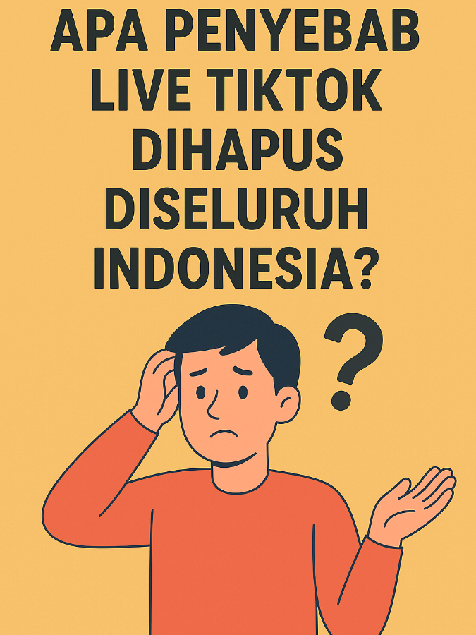 Berikut penjelasan terkait fenomena hilangnya fitur Live TikTok untuk semua pengguna di Indonesia pada tanggal 30 Agustus 2025: --- Fakta yang Terjadi 1. Laporan Media Lokal (TVOneNews) Pada Sabtu, 30 Agustus 2025, sejumlah pengguna di Indonesia melaporkan bahwa fitur siaran langsung (Live) di TikTok mendadak hilang. Keluhan ini ramai diperbincangkan di komunitas daring dan platform media sosial . 2. Keterkaitan dengan Aksi Demonstrasi DPR Menurut JatimNetwork.com, fenomena ini terjadi dua hari setelah aksi demonstrasi besar di depan Gedung DPR (26–28 Agustus 2025). Banyak netizen menduga ada kaitannya—mungkin TikTok melakukan pembatasan untuk mengurangi penyebaran siaran langsung saat demo berlangsung . 3. Tidak Ada Pernyataan Resmi dari TikTok Hingga berita diterbitkan, TikTok belum memberikan penjelasan resmi mengenai hilangnya fitur ini. Jadi penyebabnya masih berupa dugaan berdasarkan observasi publik . 4. Konteks Moderasi Konten oleh Pemerintah Beberapa hari sebelumnya, 27 Agustus 2025, pemerintah Indonesia memanggil TikTok dan platform media sosial lainnya untuk memperketat moderasi konten—terutama yang berkaitan dengan disinformasi, pornografi, dan perjudian. Sanksi yang dimungkinkan termasuk teguran, denda, penangguhan layanan, atau bahkan pencabutan akses secara resmi . --- Ringkasan Daftar Penyebab Potensial Tanggal & Kondisi	Kemungkinan Penyebab 30 Agustus 2025 – Fitur Live Hilang	Pembatasan sementara oleh TikTok untuk mengontrol konten live, terutama di tengah demo DPR 27 Agustus 2025 – Pemanggilan Pemerintah	Tekanan regulasi dari pemerintah untuk memperketat moderasi konten TikTok TikTok belum beri klarifikasi resmi	Penyebab pastinya belum terkonfirmasi—desas-desus saja sejauh ini --- Kesimpulan Betul bahwa pada tanggal 30 Agustus 2025, banyak pengguna di Indonesia tidak bisa mengakses fitur Live TikTok. Kemungkinan besar terkait dengan regulasi dan situasi politik—apalagi mengingat adanya demo besar-besaran dan tekanan pemerintah agar platform digital lebih ketat dalam mengawasi konten. Namun, sampai saat ini belum ada informasi resmi dari TikTok mengenai penyebab pasti di balik hal ini. #livetiktok #dihapus #edukasi #jjedukasi #foryou 