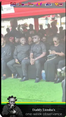 Former Vice President Dr. Mahamudu Bawumia, former Energy Minister Dr. Mathew Opoku Prempeh (NAPO), and NPP’s Sammy Awuku join mourners in tribute during Daddy Lumba’s one-week memorial gathering. #DaddyLumba #JoyNews #MyJoyOnline #daddylumbasongs 