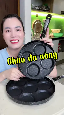 Chảo đa năng chiên trứng, rán bánh, làm nhiều món ngon. Có lớp chống dính và dùng được mọi loại bếp luôn ạ  #huemenhacua #giadung #giadungnhabep #chaochientrung #chaonhieungan 
