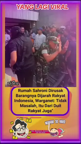 waduh rumah Sahroni dirusak, barangnya dijarah rakyat Indonesia karena kecewa dengan perkataannya😱😄#hiburan 