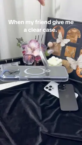 When my friend give me a clear case. 💎💎💎#iphone16 #casekoo #magicstand360 #fyp #clear #iphone #iphonecase 