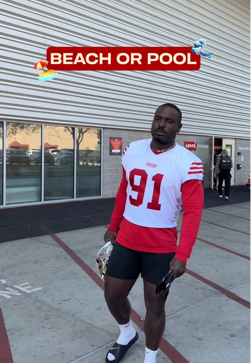 There is a correct answer here 🐚👀 #49ers #nfl #tsitp #beach 