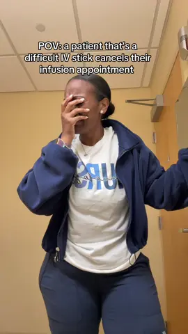 We were really looking forward to treating you 🥹😂 all jokes aside, even when patients are a hard IV stick we always get it. thank you for the disclaimer & I totally understand.. but I got you. Trust me. Now.. let’s just hope the IV don’t blow 😂#nurse #nursesoftiktok #infusion #rn #nurselife 